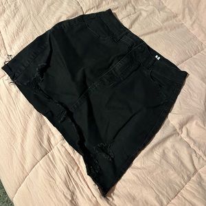 Black jean skirt